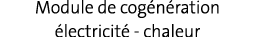 Module de cogénération électricité - chaleur